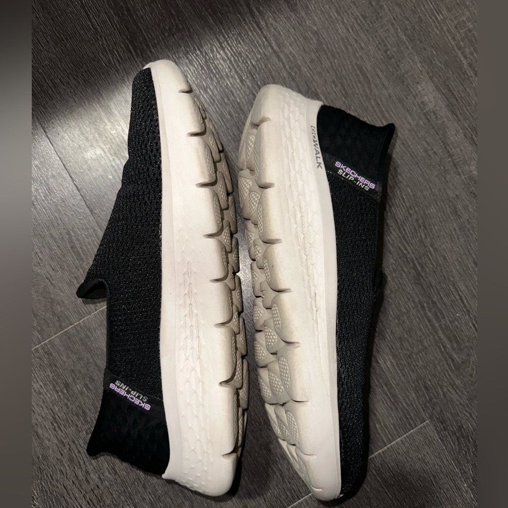 Skechers Women's GO Walk FLex Sneaker Shoes Black/White #124963 Size 10 US